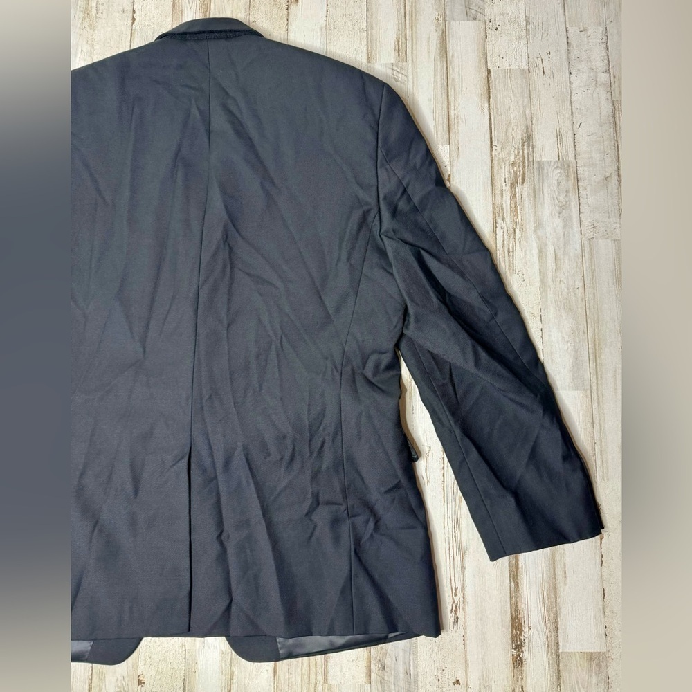 Lauren Ralph Lauren Blazer Jacket Men's 44R Black Classic Solid - Picture 7 of 11